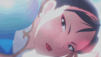Close Up Of Woman Cartoon Face GIF