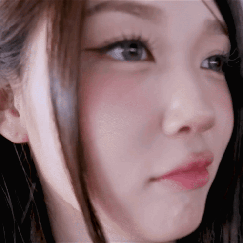 Close Up Of Woman Face With Eyes Closed GIF