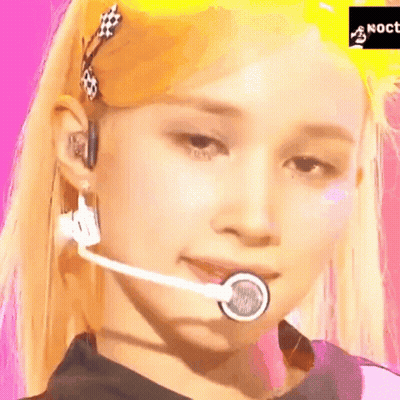 Close Up Of Woman Face With Microphone GIF