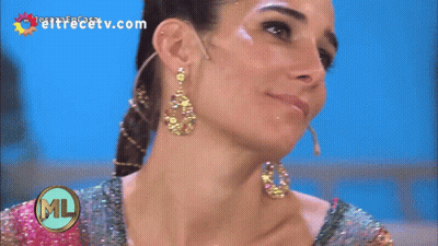 Close Up Of Woman Face With ML Logo GIF