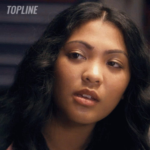 Close Up Of Woman Face With Topline GIF