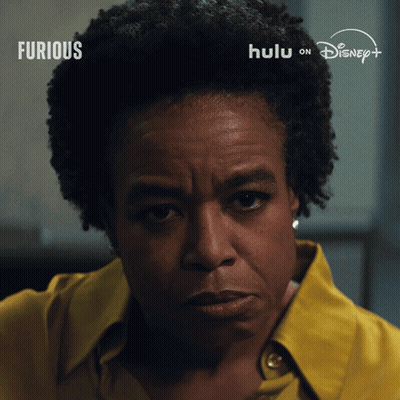 Close Up Of Woman Furious On Hulu On Disney GIF