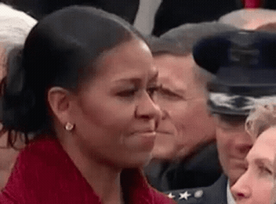 Close Up Of Woman In Crowd GIF