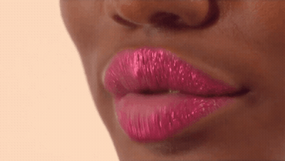 Close Up Of Woman Mouth With Pink Lipstick GIF