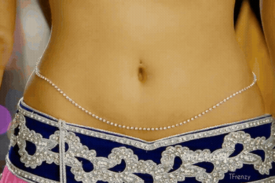 Close Up Of Woman's Belly With Tfrenzy GIF