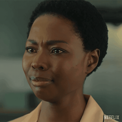Close Up Of Woman's Face With Netflix GIF