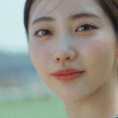 Close Up Of Woman's Face With Polka Dots GIF