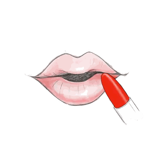 Close Up Of Woman's Red Lips Sticker