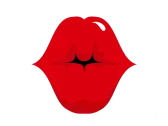 Close Up Of Woman's Red Lips Sticker