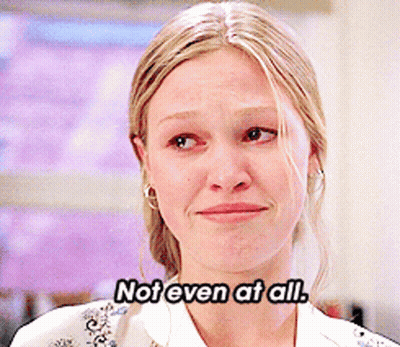 Close Up Of Woman Saying Not Even At All GIF