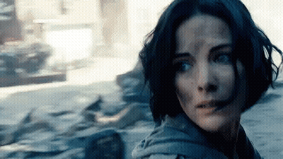 Close Up Of Woman With Dirty Face In City GIF