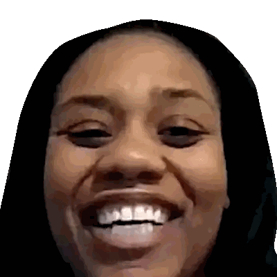 Close Up Of Woman With Hood And Big Smile Sticker