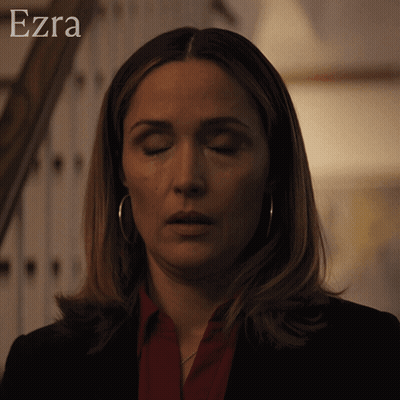 Close Up Of Woman With Name Ezra GIF