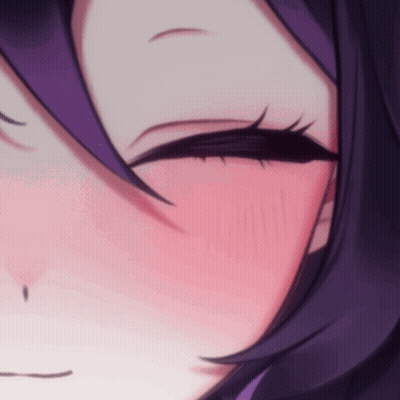 Close Up Of Woman With Purple Hair GIF