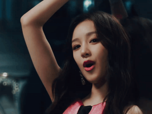 Close Up Of Woman With Red Lips GIF