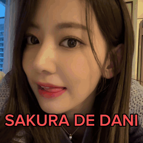 Close Up Of Woman With Sakura De Dani GIF