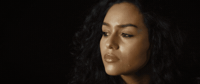 Close Up Of Woman With Tear Coming Out Of Eye GIF