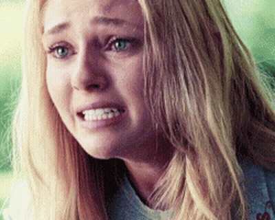 Close Up Of Woman With Tear Running Down Cheek GIF