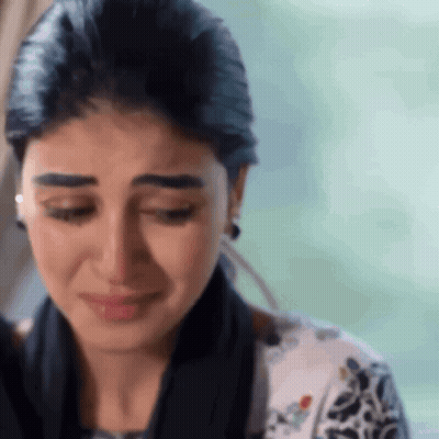 Close Up Of Woman With Tears Running Down Face GIF