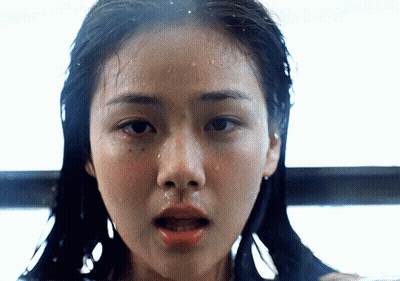 Close Up Of Woman With Wet Hair GIF