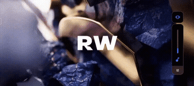 Close Up Of Word RW On Screen GIF