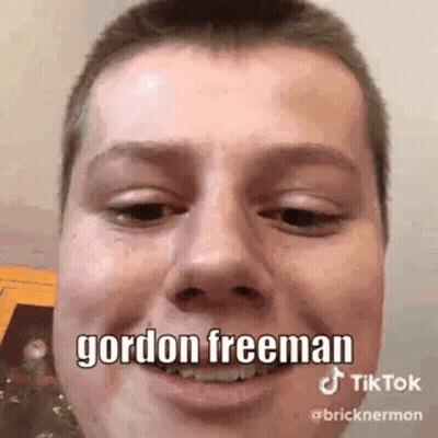Close Up Of Young Man Saying Gordon Freeman GIF