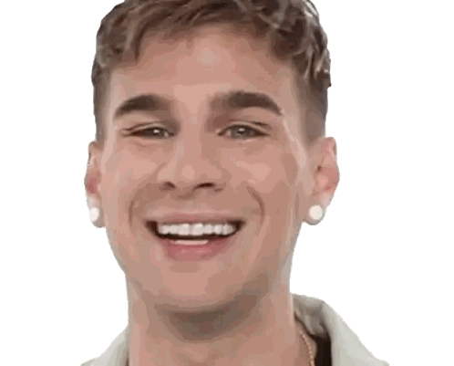 Close Up Of Young Man Smiling Sticker