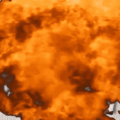 Primer plano de pintura de una llama GIF