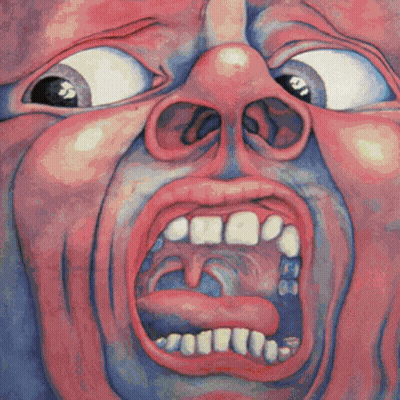 Close Up Painting Of Man With Mouth Open GIF
