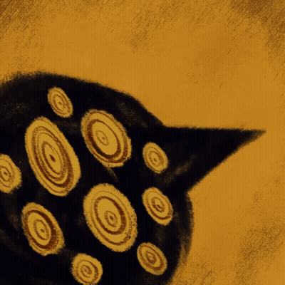 Close Up Painting With Circles And Swirls GIF