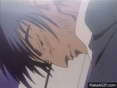 Close-Up Person Eyes Closed Mouth Open GIF
