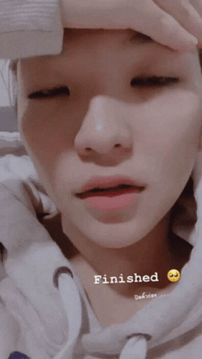 Close Up Person Face Saying Finished GIF