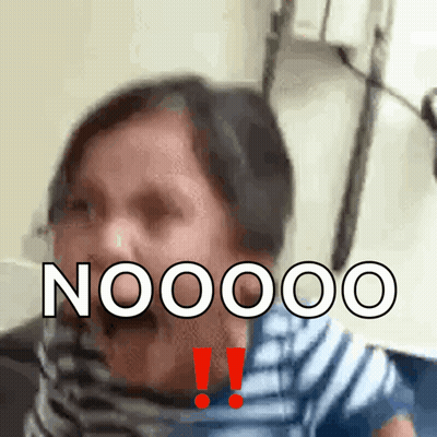 Close Up Person Face Saying Nooooo GIF