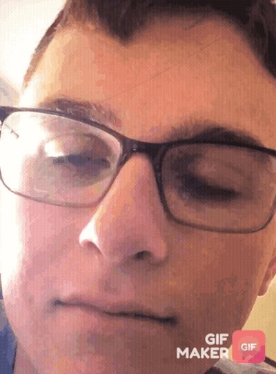 Close Up Person Face With GIF Maker Button GIF