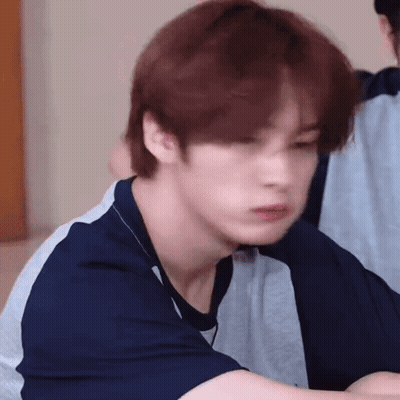Close Up Person In Blue And White Shirt GIF