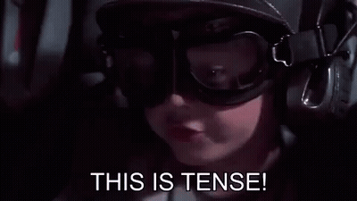 Close Up Person In Helmet And Goggles Saying This Is Tense GIF