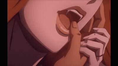 Close Up Person Licking Woman's Lips