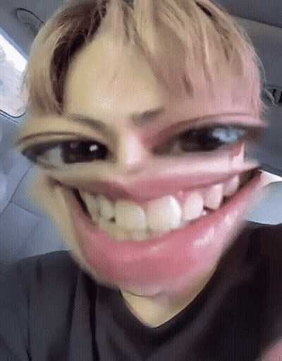 Close Up Person Making Funny Face GIF