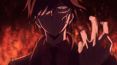 Close Up Person's Face With Flames GIF