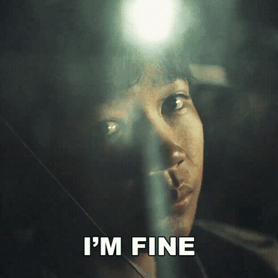Close-Up Person Saying I'm Fine GIF