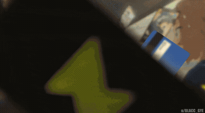 Close Up Person With Blue Hair And Yellow Star GIF