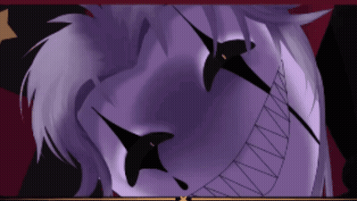 Close-Up Person With Purple Hair And Black Eyes GIF
