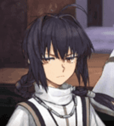 Close Up Person With Purple Hair GIF