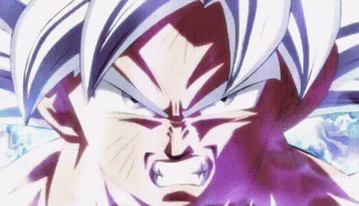 Close Up Person With White Hair Purple Background GIF