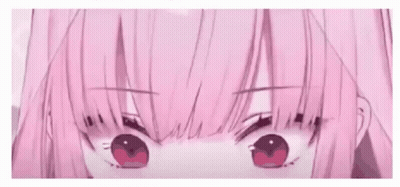 Close Up Pink Anime Girl Red Eyes GIF