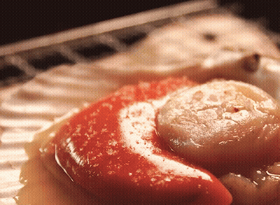 Close-Up Plate Of Food With Sauce GIF
