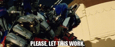 Close Up Robot Saying Please Let This Work GIF