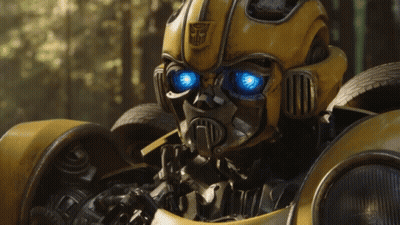 Close Up Robot With Blue Eyes GIF