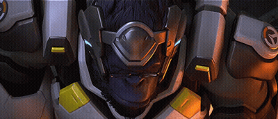 Close Up Robot With Gorilla Face GIF