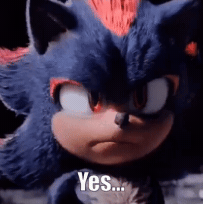 Close Up Shadow The Hedgehog Saying Yes GIF